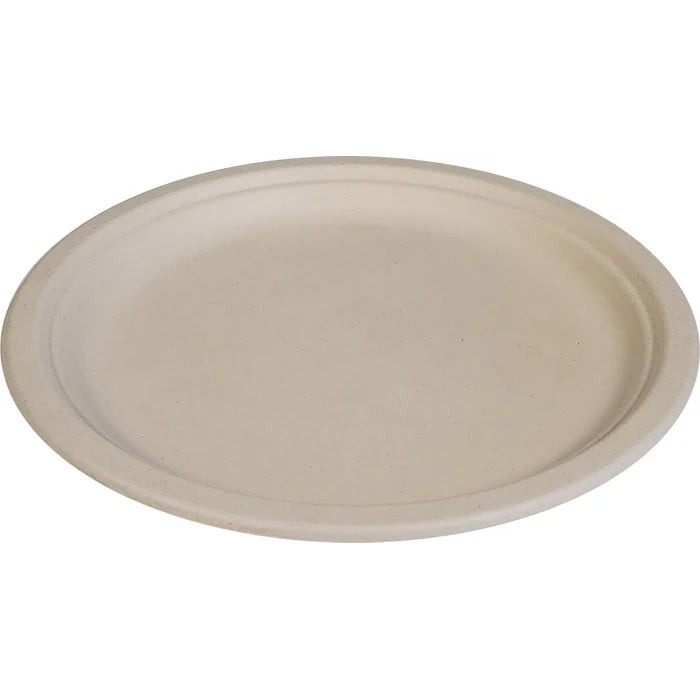 Eco-Craze - 10" Natural Round Plate - Bagasse - Eagle Global Solution