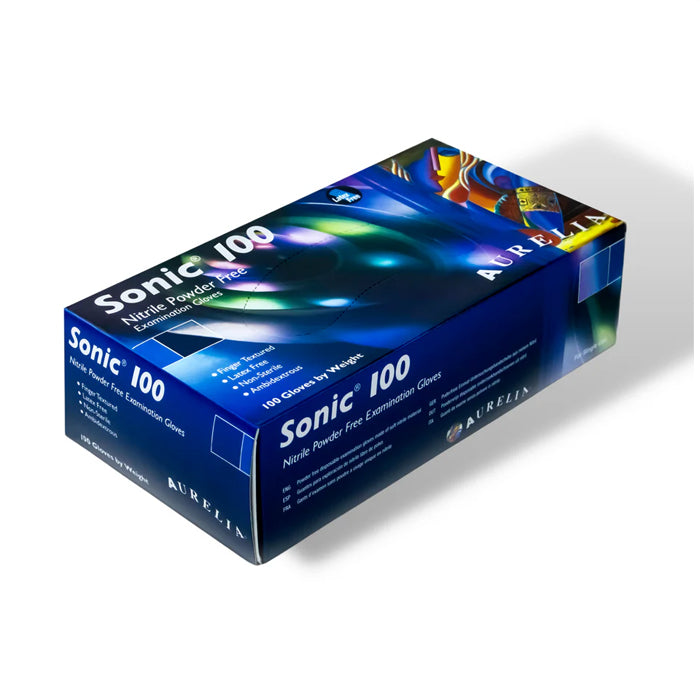 Aurelia Sonic 100 Blue Nitrile Examination Gloves – 3 Mil, Durable, Powder-Free, and Latex-Free - Eagle Global Solution