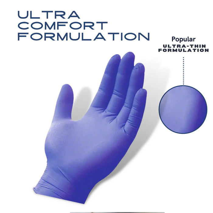 Aurelia Sonic 100 Blue Nitrile Examination Gloves – 3 Mil, Durable, Powder-Free, and Latex-Free - Eagle Global Solution