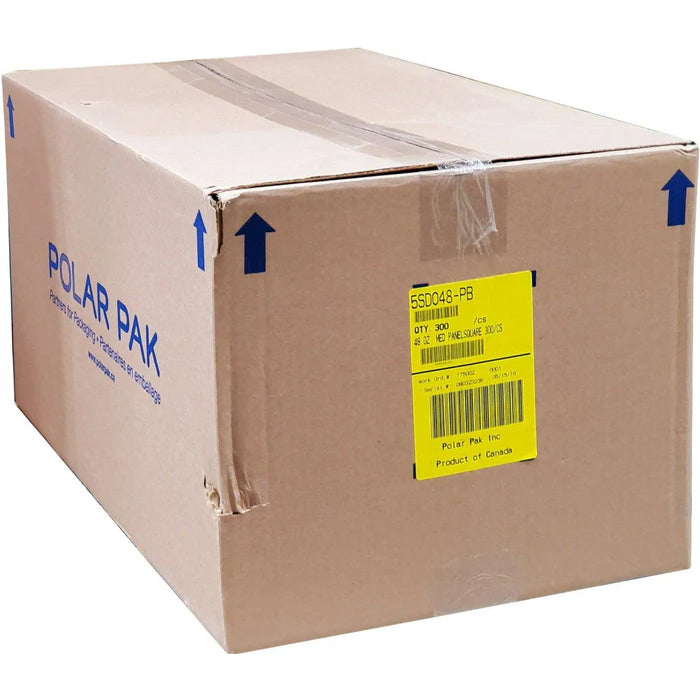 CLR - ParPak - Plastic Square Bowl - Medium - 48oz - 5E050A-PD-1-C - Eagle Global Solution