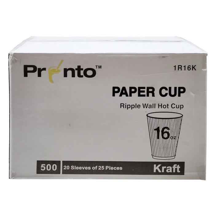 SO - Table Accent - 16oz Paper Cup - Ripple - Kraft