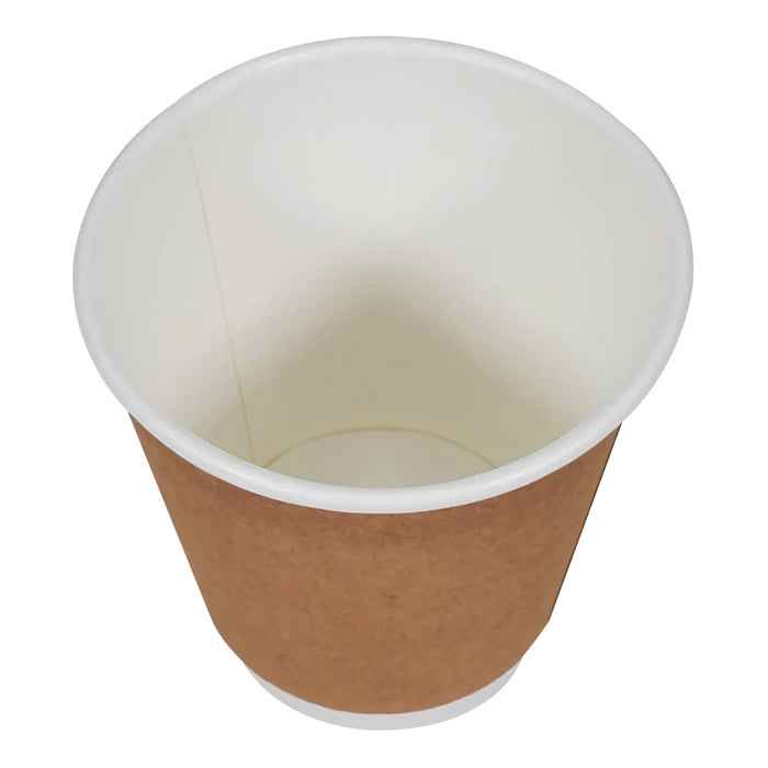 Morning Dew - 10 oz Squat Hot Paper Cup - Double Wall - White - D-H10SW