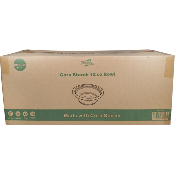 Eco-Craze - Corn Starch 12oz Bowl - Eagle Global Solution