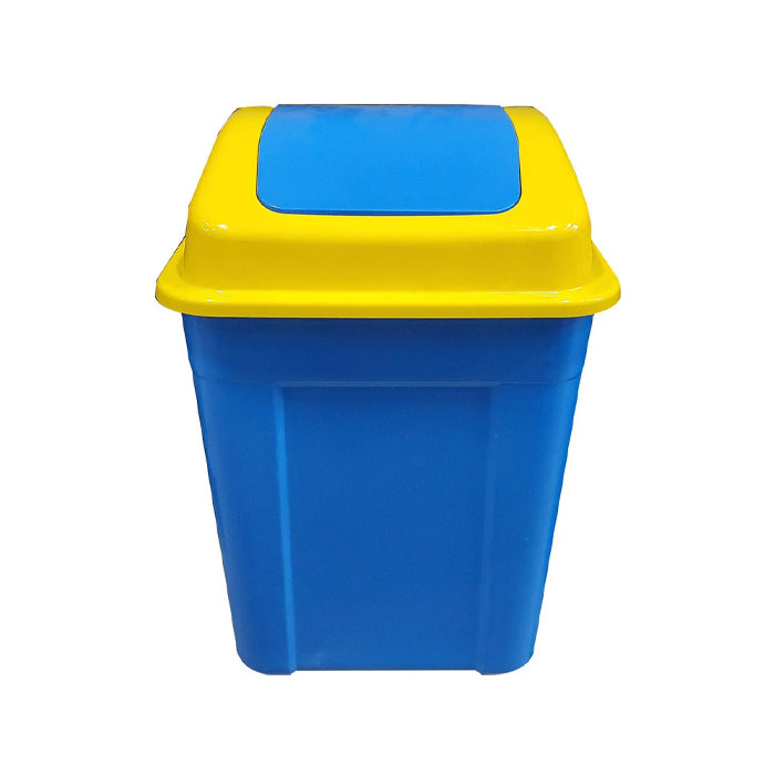 80 L Waste Bin w/Swing Lid - Blue