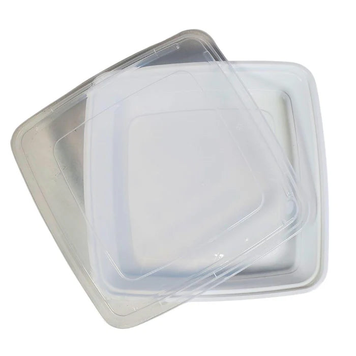 XC - Ecomates -48oz Square Microwavable Container - White 100/Case-JE-48B - Eagle Global Solution