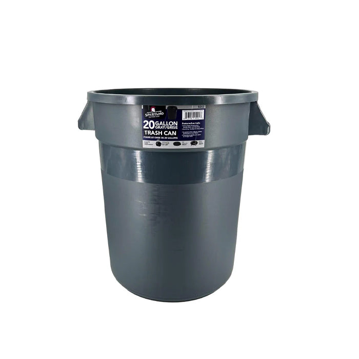 Spartano - Trash Can - 20 Gallon - Grey - 5202 - Eagle Global Solution