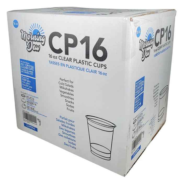 Morning Dew - 16 oz Clear PET Plastic Cup - CP16