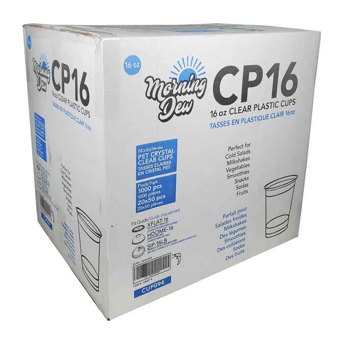 Morning Dew - 16 oz Clear PET Plastic Cup - CP16