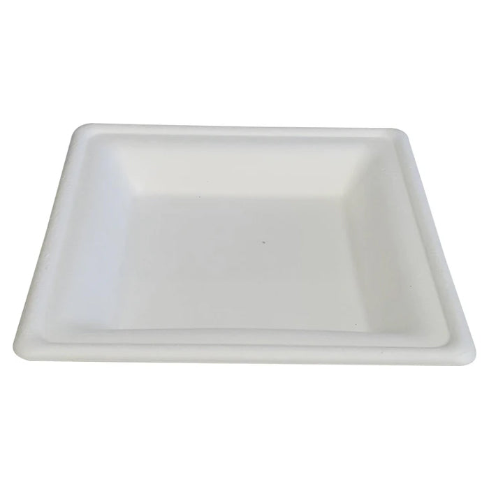 Eco-Craze - 8" Deep Square Plate - Bagasse - Eagle Global Solution