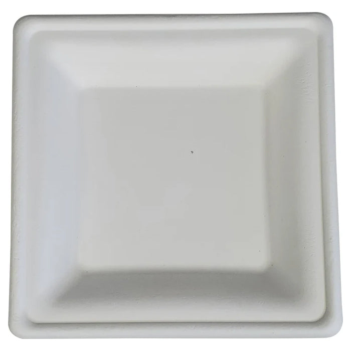 Eco-Craze - 8" Deep Square Plate - Bagasse - Eagle Global Solution