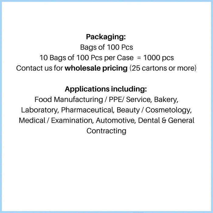 Blue Bouffant Caps - Flat, Breathable Non-Woven Polypropylene, Latex-Free (21"/24"/28") - Eagle Global Solution