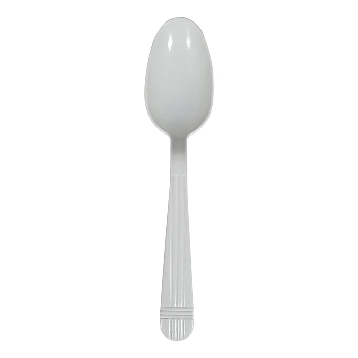 Value+ - Heavy - Plastic Tea Spoons - White - Retail Pack - RP2003 - Eagle Global Solution
