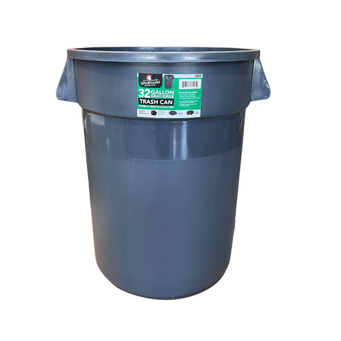 Spartano - Trash Can - 32 Gallon - Grey - 5204 - Eagle Global Solution