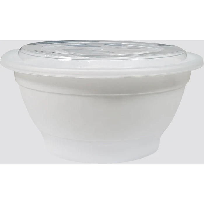 Value+ - 42oz Round Plastic Noodle Bowl - White - Combo - Eagle Global Solution