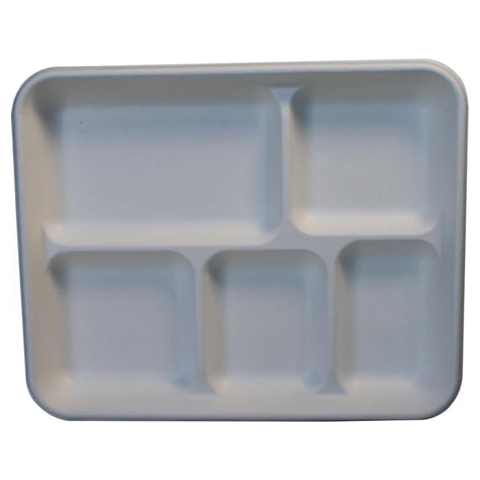Eco-Craze - 5 Compartment Bagasse Tray (Thali) - Retail Pack - Eagle Global Solution