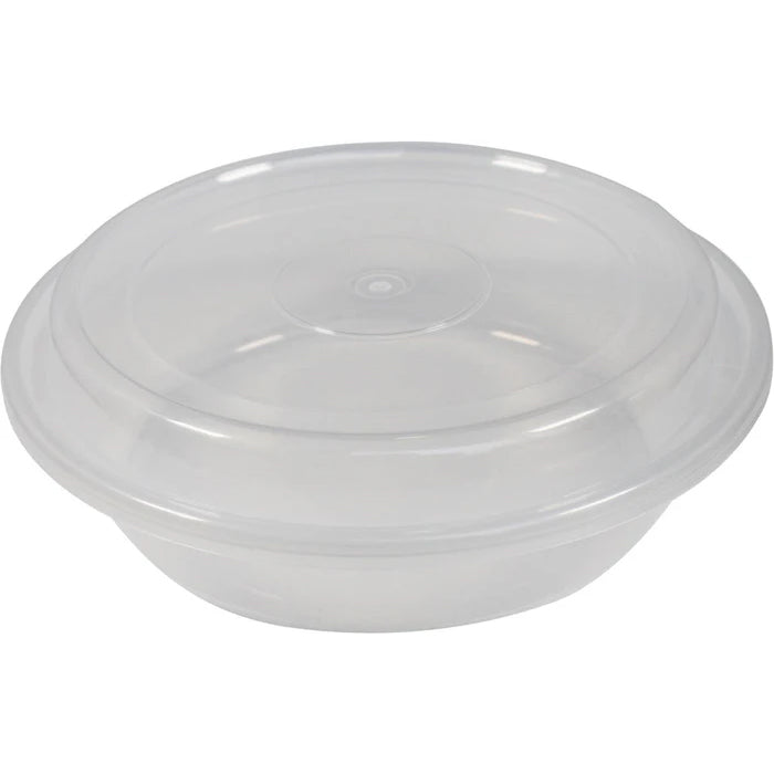 Rhino - Heavy 7" Round PP Combo Container - Clear - Eagle Global Solution