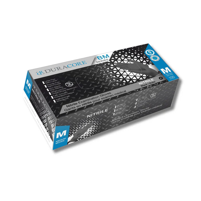 Duracore Black Nitrile Examination Gloves – 5 Mil, Latex-Free, Powder-Free - Eagle Global Solution