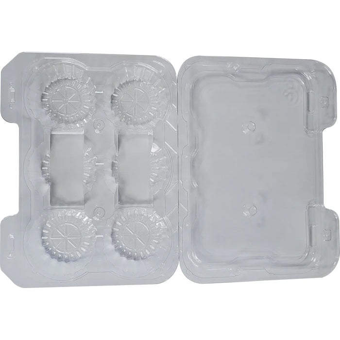 Vespa - 6 Large Tarts Container - 9.85" x 7.3" x 1.675" - OPS - VEL-042 - Eagle Global Solution