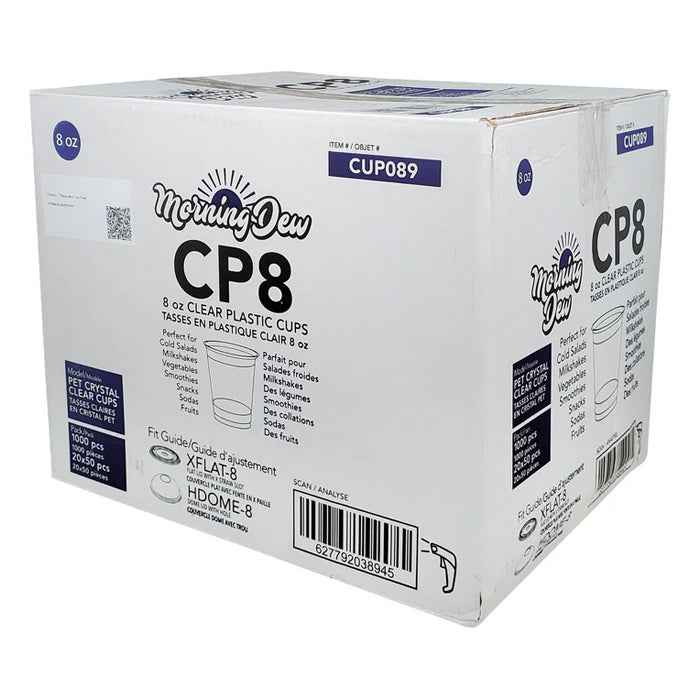 Morning Dew - 8oz Clear Pet Cup - 78mm - CP8