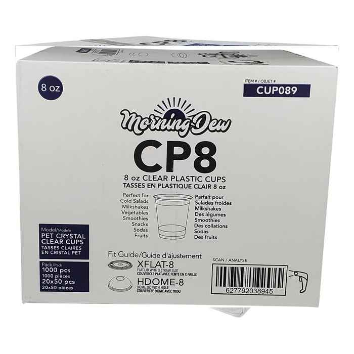 Morning Dew - 8oz Clear Pet Cup - 78mm - CP8