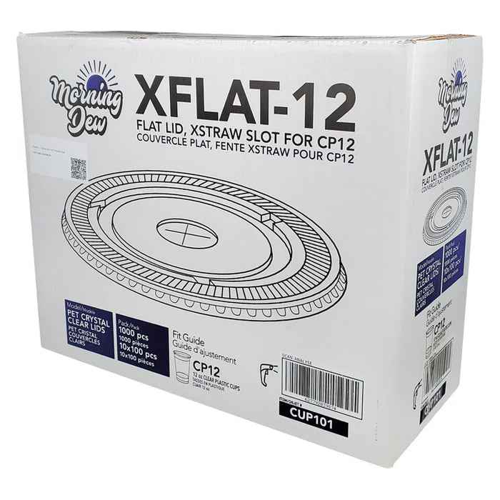 Morning Dew - X Slot Flat Lids - For 12oz Cup Only