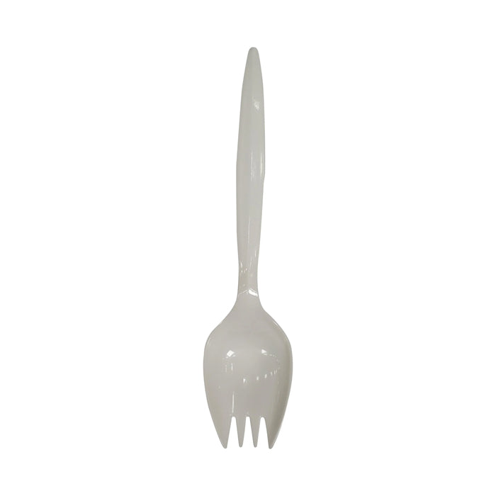 Value+ - Plastic Sporks - White - Bulk - B1005 - Eagle Global Solution