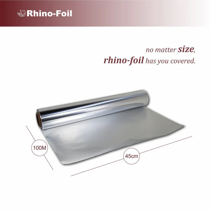 Rhino Foil - 18" Aluminium Foil Roll - Heavy Duty - 100M - Eagle Global Solution