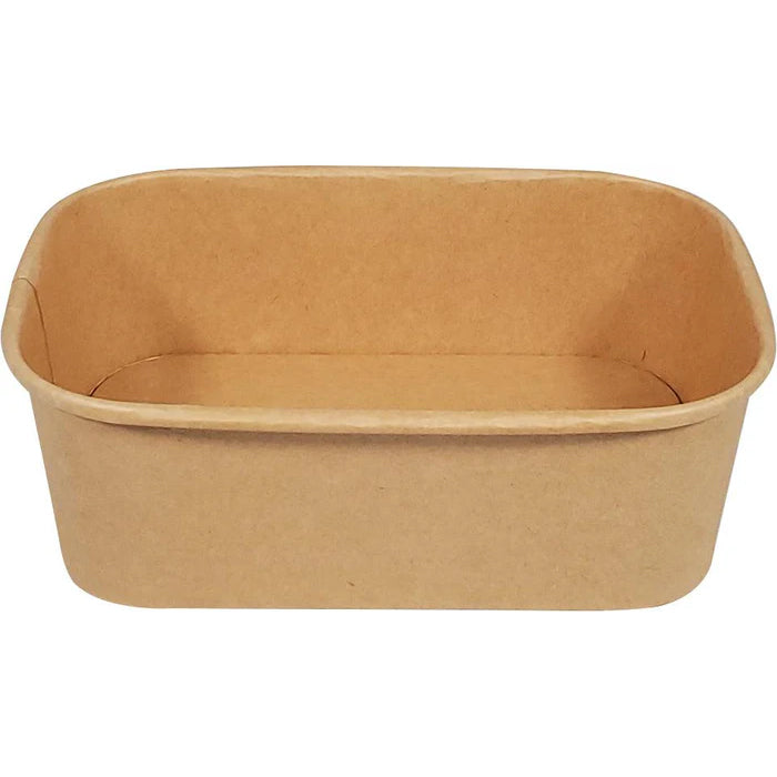 Eco-Craze - Kraft PE-Lined Paper Container - Rectangular - 750ml - SR-750K - Eagle Global Solution