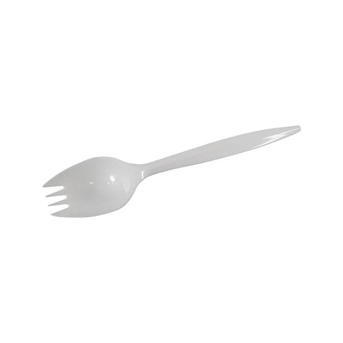 Value+ - Plastic Sporks - White - Bulk - B1005 - Eagle Global Solution