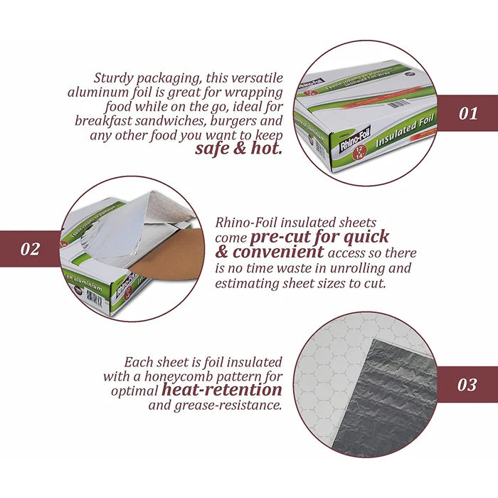 Rhino Foil - Insulated Foil Wrap - 12"x14" - Eagle Global Solution