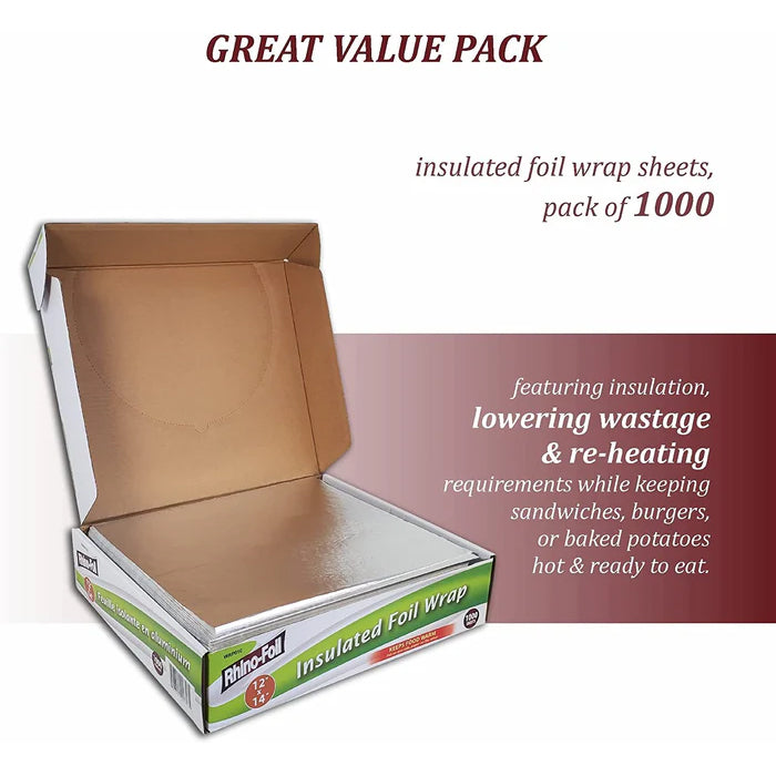 Rhino Foil - Insulated Foil Wrap - 12"x14" - Eagle Global Solution