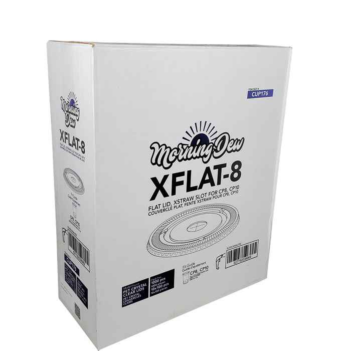 Morning Dew - Clear Flat Lid - 8-10oz XFLAT-8 - 78mm