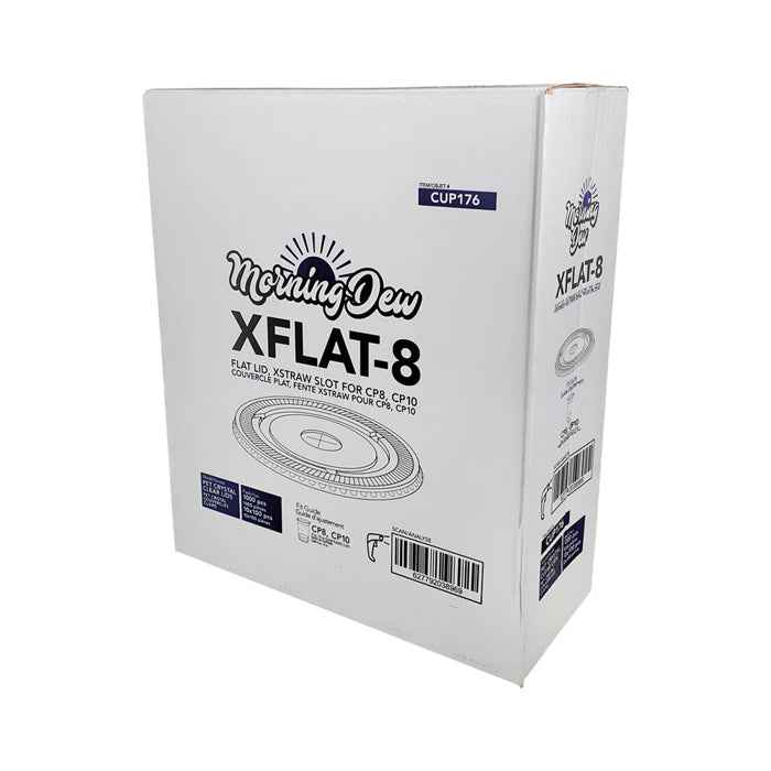 Morning Dew - Clear Flat Lid - 8-10oz XFLAT-8 - 78mm