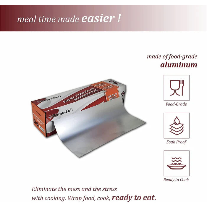 Rhino Foil - 12" Aluminium Foil Roll - Heavy Duty - 152M - Eagle Global Solution