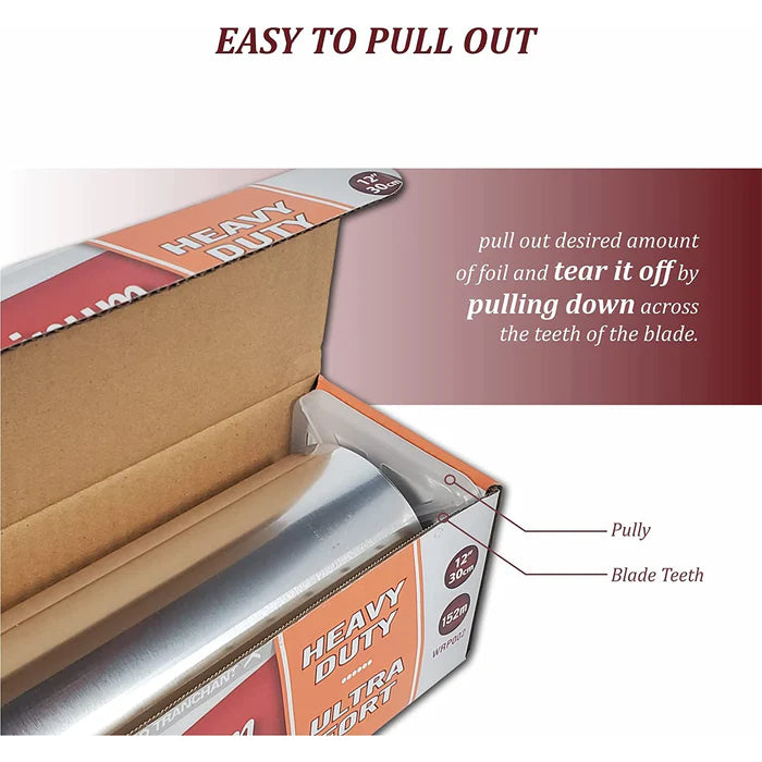 Rhino Foil - 12" Aluminium Foil Roll - Heavy Duty - 152M - Eagle Global Solution