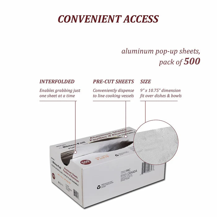 Rhino-Foil - 9*10.75" - Aluminium Foil Pop up Sheets - Eagle Global Solution
