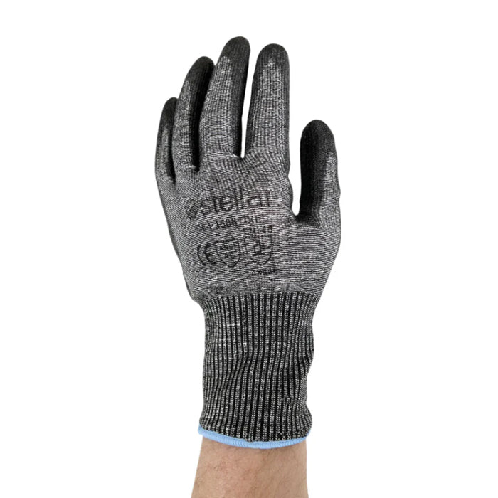 Black PU Coated Gloves, Cut Level 6 - 12 Pr / Bag - Eagle Global Solution