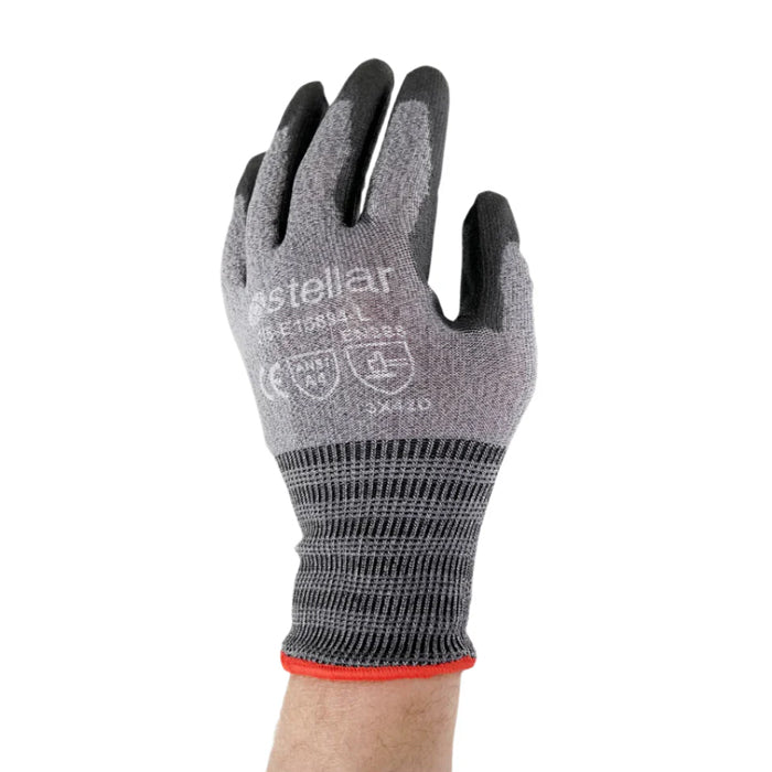 Black PU Coated Gloves, Cut Level 4 - 12Pr / Bag - Eagle Global Solution