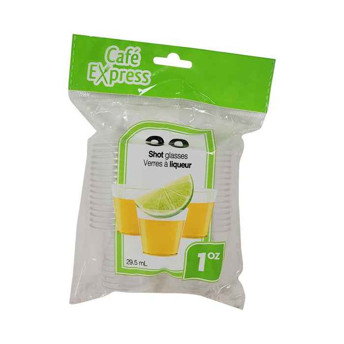 XC - Table Accents/Cafe Express - 1oz Plastic Shot Glasses