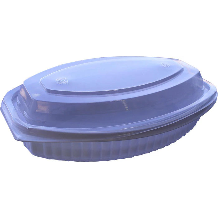 CLR - Value+ - 16WC - Oval Container - 15oz - White w/Clear Lid - Eagle Global Solution