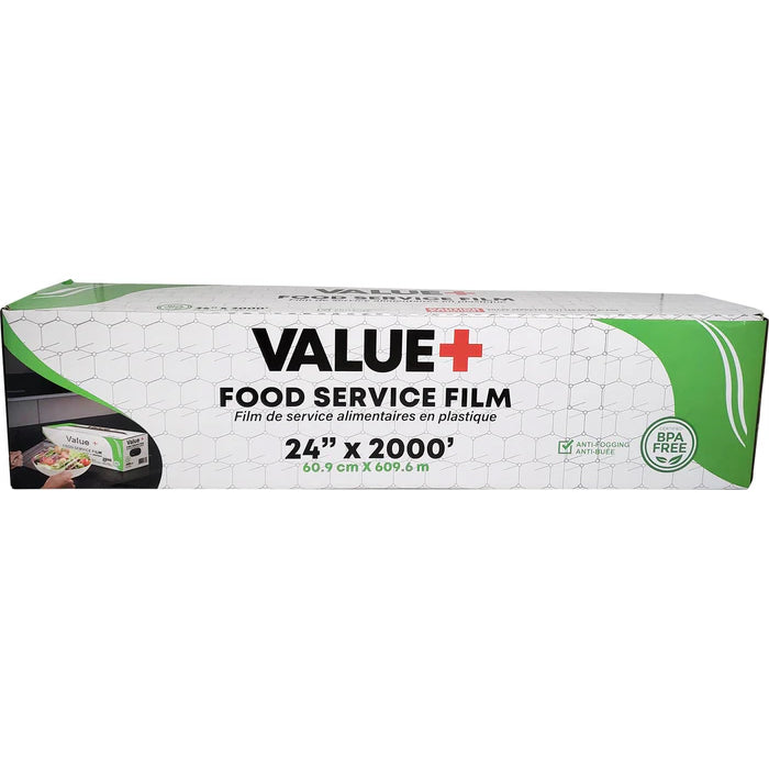 Value+ - 24" x 2000' Food Service Film Wrap in Cutter Box - Eagle Global Solution