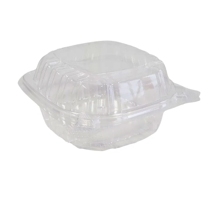 Value+ - Dual Lock - 6in Clear Hinged Containers - CV661 - Eagle Global Solution