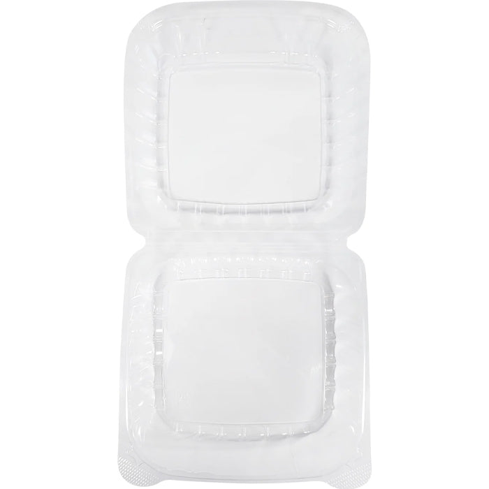 Value+ - Dual Lock - 8in Medium Clear Hinged Containers - CV881 - Eagle Global Solution