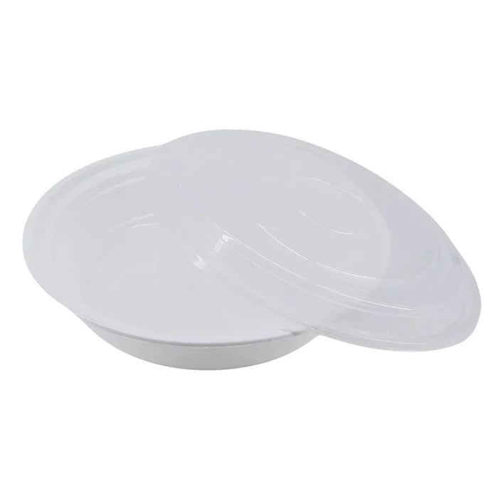 Value+ - 8" Plastic Container Sets - Round - White - Eagle Global Solution