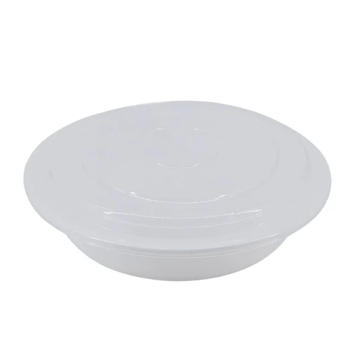 Value+ - 8" Plastic Container Sets - Round - White - Eagle Global Solution
