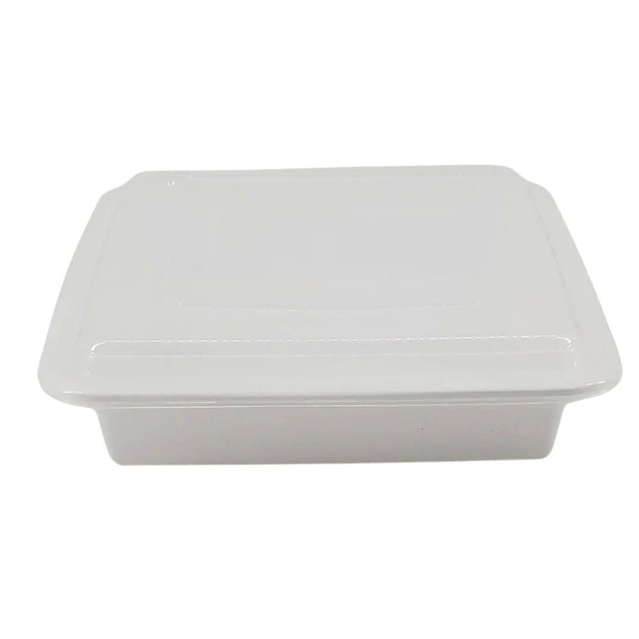 Value+ - 48oz Plastic Container Sets - Square - White - Eagle Global Solution