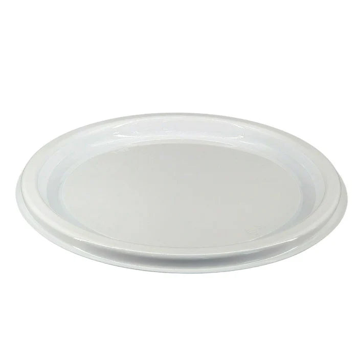 Value+ - CTP-18RBW - 18" Round Catering Tray - White PET - Eagle Global Solution