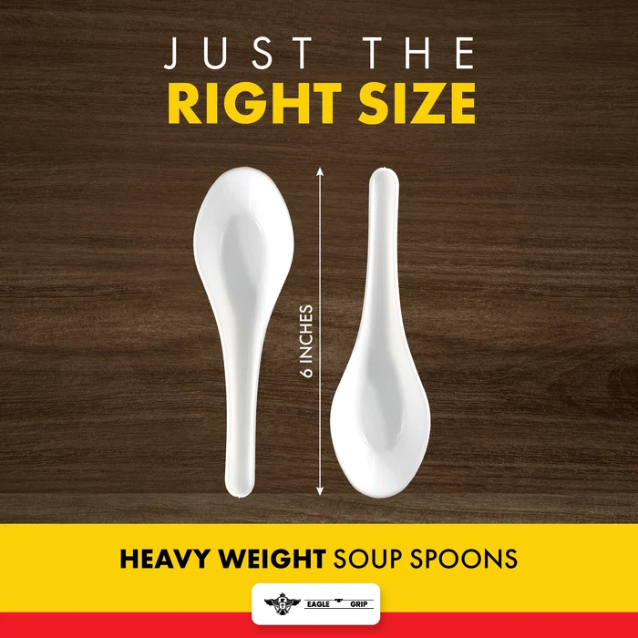 Eagle Grip - Chinese Soup Spoon - White - Retail Pack - RP4008