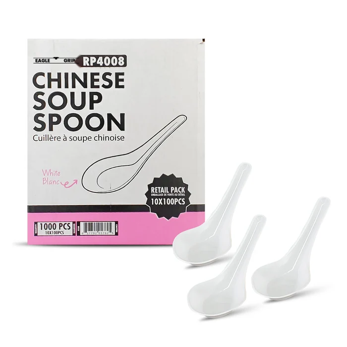 Eagle Grip - Chinese Soup Spoon - White - Retail Pack - RP4008