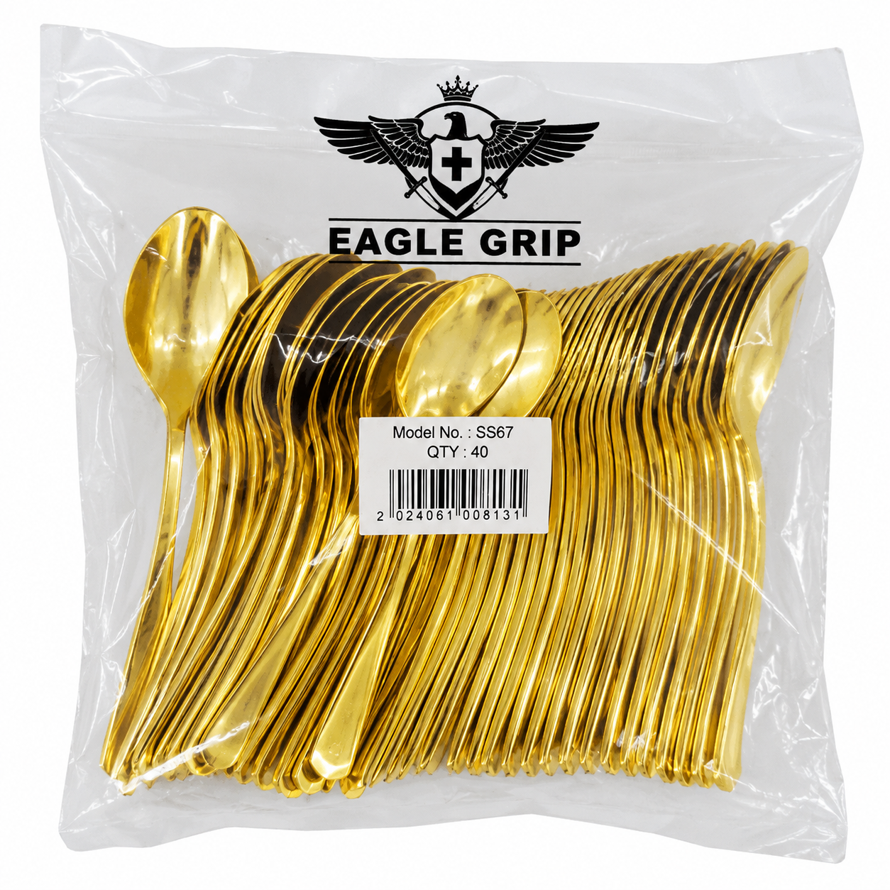 Eagle Grip - Plastic Spoon - Gold - 18.9cm - SS67